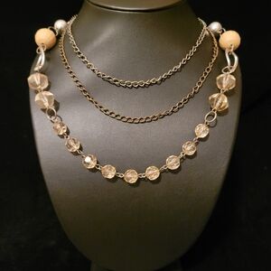 Estate Faceted Lucite Beaded Layered Necklace
